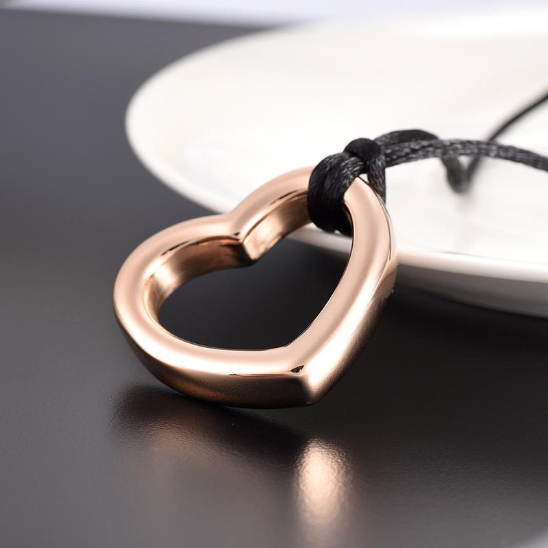 Heart Shaped Modern Cremation Urn Necklace