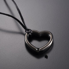 Heart Shaped Modern Cremation Urn Necklace