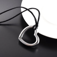 Heart Shaped Modern Cremation Urn Necklace