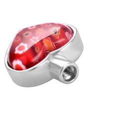 Heart Shaped Murano Glass Cremation Urn Necklace