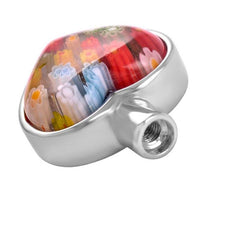 Heart Shaped Murano Glass Cremation Urn Necklace