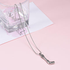 Hockey Stick Cremation Urn Necklace