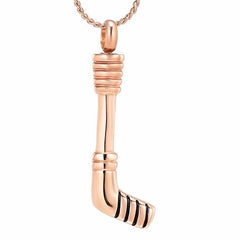 Hockey Stick Cremation Urn Necklace