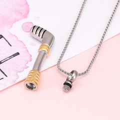 Hockey Stick Cremation Urn Necklace