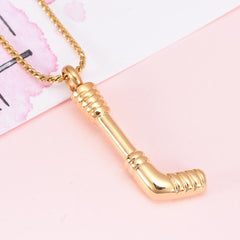 Hockey Stick Cremation Urn Necklace