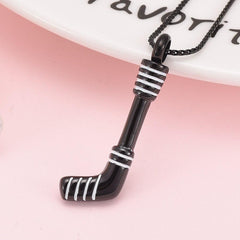 Hockey Stick Cremation Urn Necklace