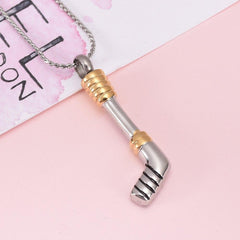 Hockey Stick Cremation Urn Necklace