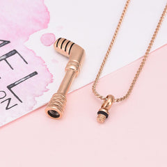 Hockey Stick Cremation Urn Necklace