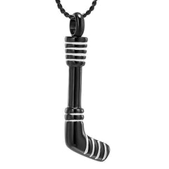Hockey Stick Cremation Urn Necklace