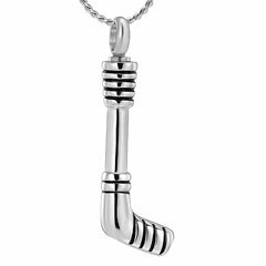 Hockey Stick Cremation Urn Necklace