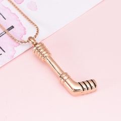 Hockey Stick Cremation Urn Necklace