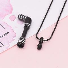 Hockey Stick Cremation Urn Necklace