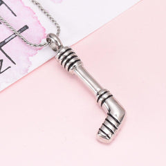 Hockey Stick Cremation Urn Necklace
