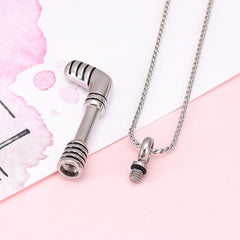Hockey Stick Cremation Urn Necklace