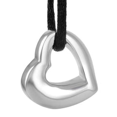 Hollow Heart Cremation Urn Necklace