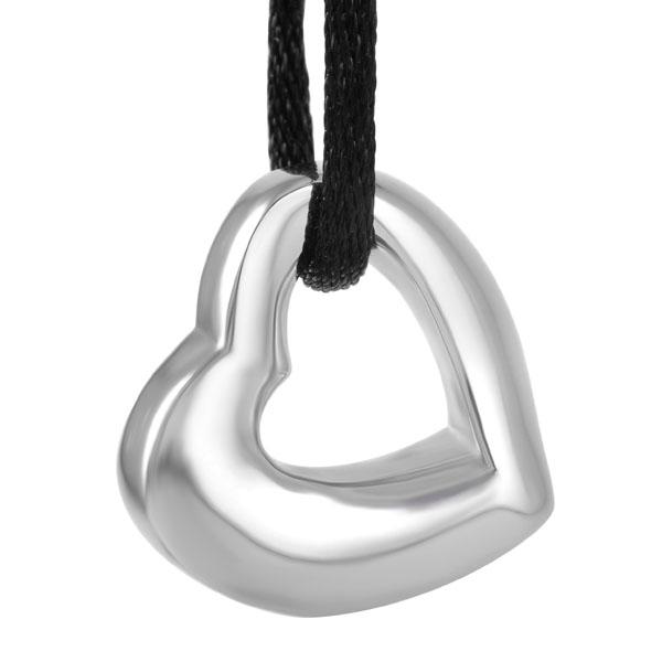 Hollow Heart Cremation Urn Necklace