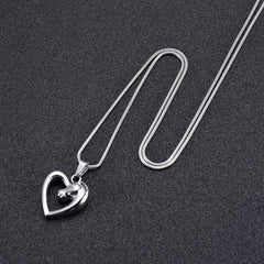 Horse in Heart Cremation Necklace