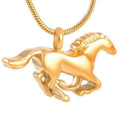 Horse Shaped Cremation Urn Necklace
