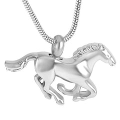 Horse Shaped Cremation Urn Necklace