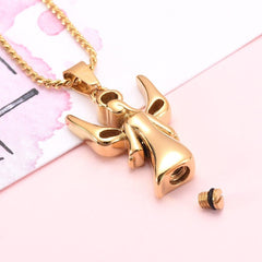 Infinity Angel With Wings Cremation Urn Necklace