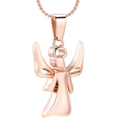 Infinity Angel With Wings Cremation Urn Necklace