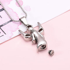 Infinity Angel With Wings Cremation Urn Necklace