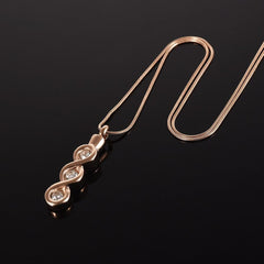 Infinity Gemstone Cremation Urn Necklace With Rhinestones