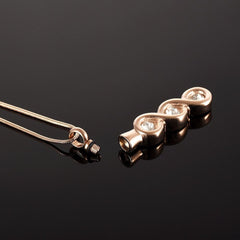 Infinity Gemstone Cremation Urn Necklace With Rhinestones