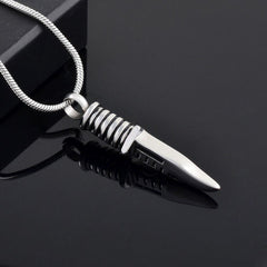 Knife Blade Shaped Cremation Urn Necklace