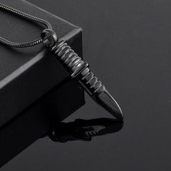 Knife Blade Shaped Cremation Urn Necklace