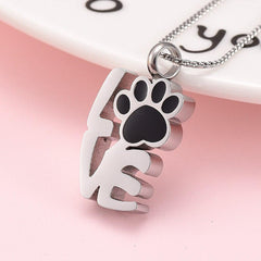 Love With Paw Pet Cremation Urn Necklace