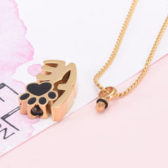 Love With Paw Pet Cremation Urn Necklace