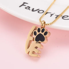 Love With Paw Pet Cremation Urn Necklace