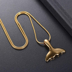 Mermaid Tail Cremation Urn Necklace