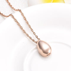 Modern Little Teardrop Cremation Urn Necklace