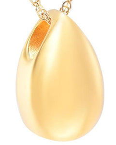 Modern Little Teardrop Cremation Urn Necklace