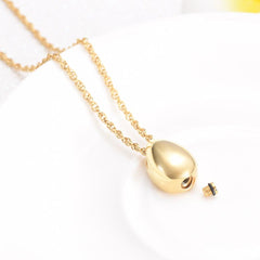 Modern Little Teardrop Cremation Urn Necklace