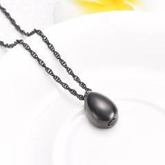 Modern Little Teardrop Cremation Urn Necklace