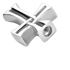 Modern Silver Cross Cremation Urn Necklace