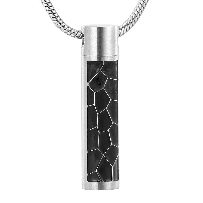 Modern Silver Cylinder Memorial Urn