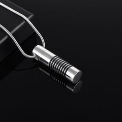 Modern Style Cylindrical Cremation Urn Necklace