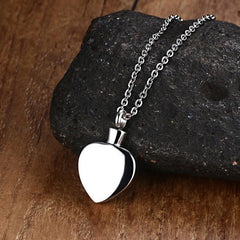 Mom/Dad Heart Shaped Cremation Necklace
