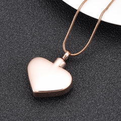 "Mom, Love You Forever" Heart Shaped Cremation Urn Necklace With Rhinestone
