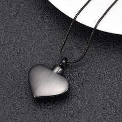 "Mom, Love You Forever" Heart Shaped Cremation Urn Necklace With Rhinestone