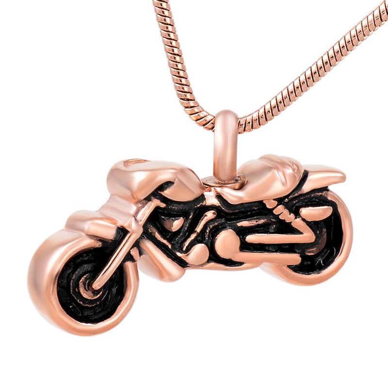 Motorcycle Cremation Urn Necklace