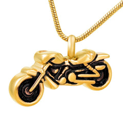Motorcycle Cremation Urn Necklace