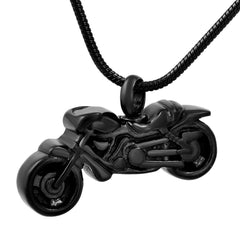 Motorcycle Cremation Urn Necklace