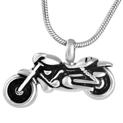 Motorcycle Cremation Urn Necklace