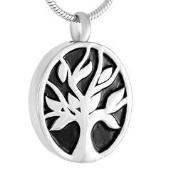 Oval Tree Of Life Cremation Urn Necklace