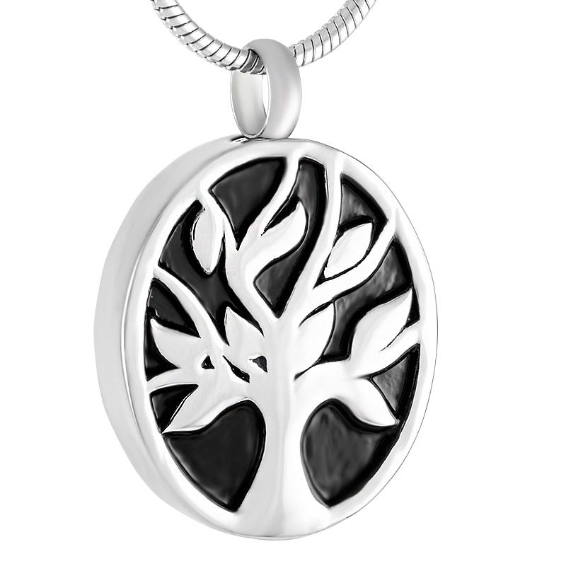 Oval Tree Of Life Cremation Urn Necklace